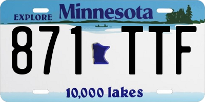 MN license plate 871TTF