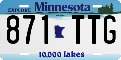 MN license plate 871TTG
