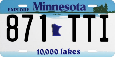 MN license plate 871TTI