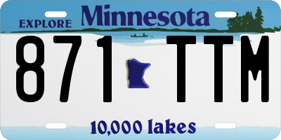 MN license plate 871TTM