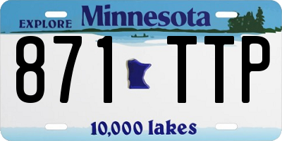MN license plate 871TTP