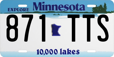 MN license plate 871TTS