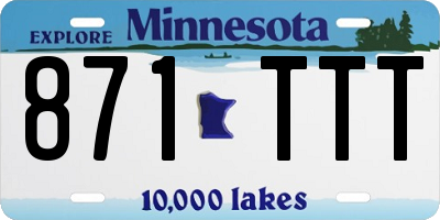 MN license plate 871TTT