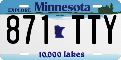 MN license plate 871TTY