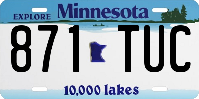 MN license plate 871TUC