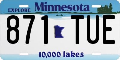 MN license plate 871TUE