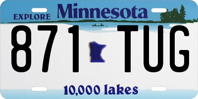 MN license plate 871TUG