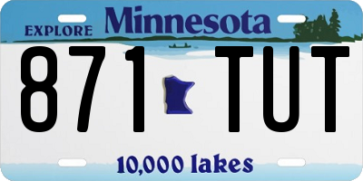 MN license plate 871TUT