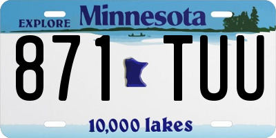 MN license plate 871TUU