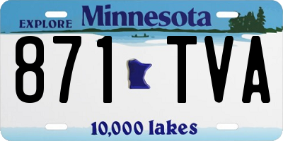 MN license plate 871TVA