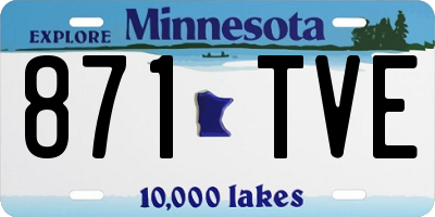 MN license plate 871TVE