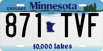 MN license plate 871TVF