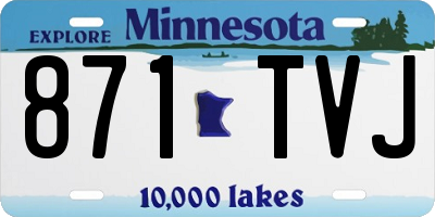 MN license plate 871TVJ