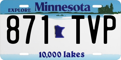 MN license plate 871TVP