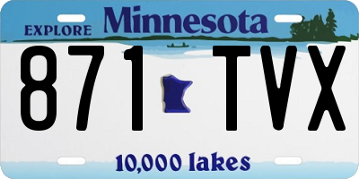 MN license plate 871TVX