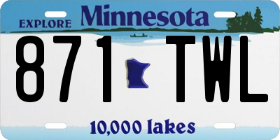 MN license plate 871TWL