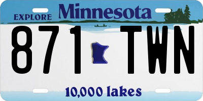 MN license plate 871TWN