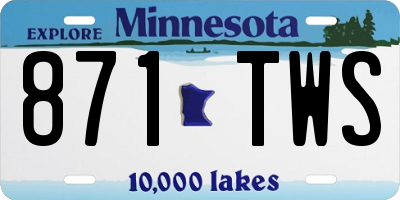 MN license plate 871TWS