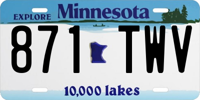 MN license plate 871TWV