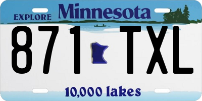 MN license plate 871TXL
