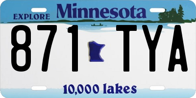 MN license plate 871TYA