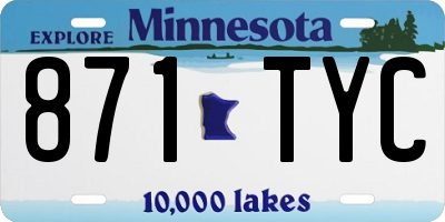MN license plate 871TYC
