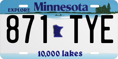 MN license plate 871TYE