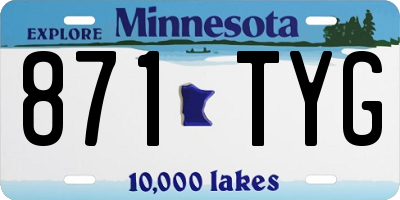 MN license plate 871TYG