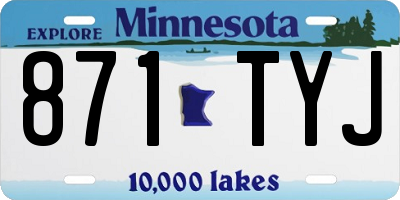 MN license plate 871TYJ
