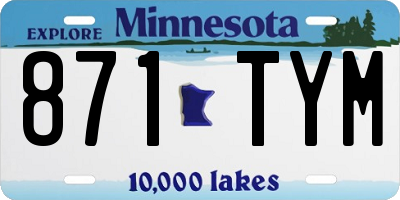 MN license plate 871TYM