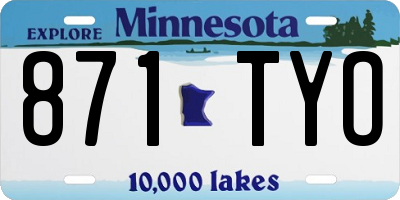 MN license plate 871TYO