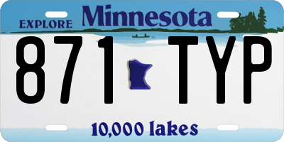 MN license plate 871TYP