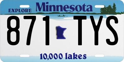MN license plate 871TYS