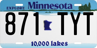 MN license plate 871TYT