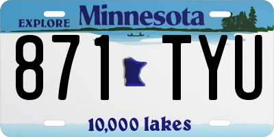 MN license plate 871TYU