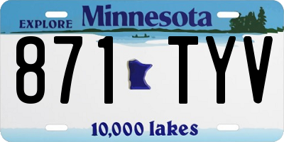 MN license plate 871TYV