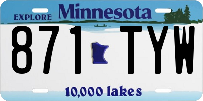 MN license plate 871TYW