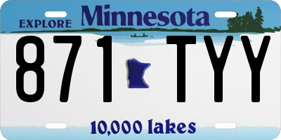 MN license plate 871TYY