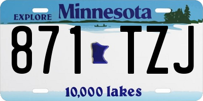 MN license plate 871TZJ