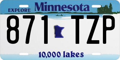 MN license plate 871TZP