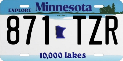 MN license plate 871TZR