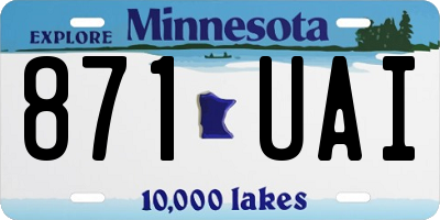 MN license plate 871UAI