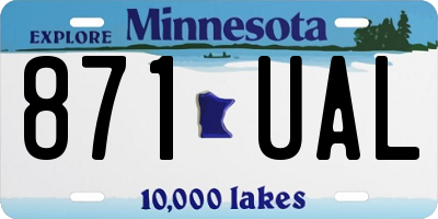 MN license plate 871UAL