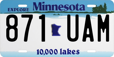 MN license plate 871UAM