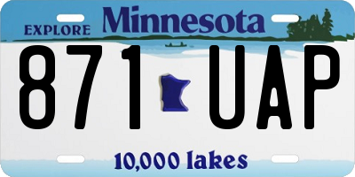 MN license plate 871UAP