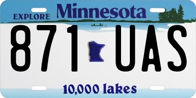 MN license plate 871UAS