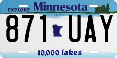 MN license plate 871UAY