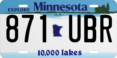 MN license plate 871UBR