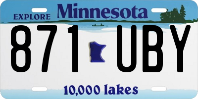 MN license plate 871UBY