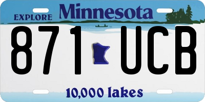 MN license plate 871UCB